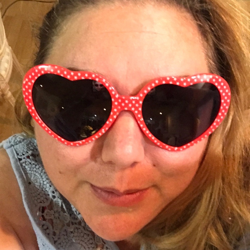 New 4 of July sunglasses heart shaped stars